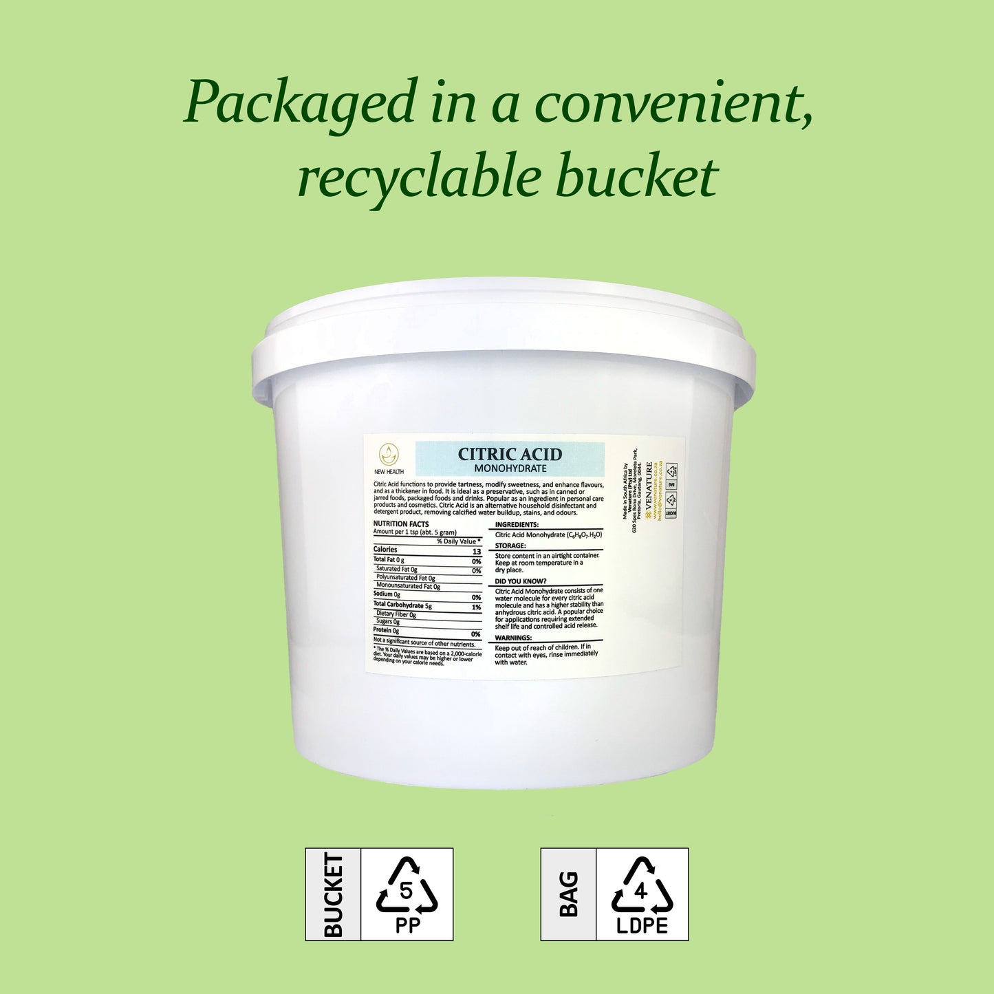 Citric Acid - Monohydrate - 2.5KG