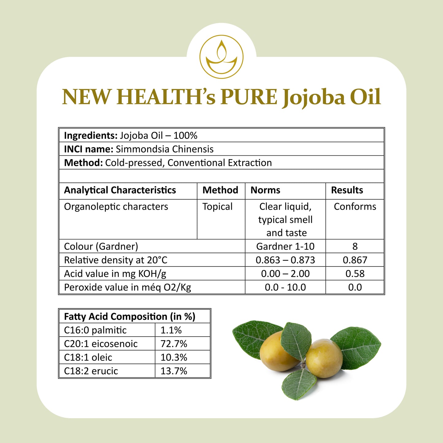 PURE Jojoba Oil - 200ml Carrier Oil with Dispenser Pump