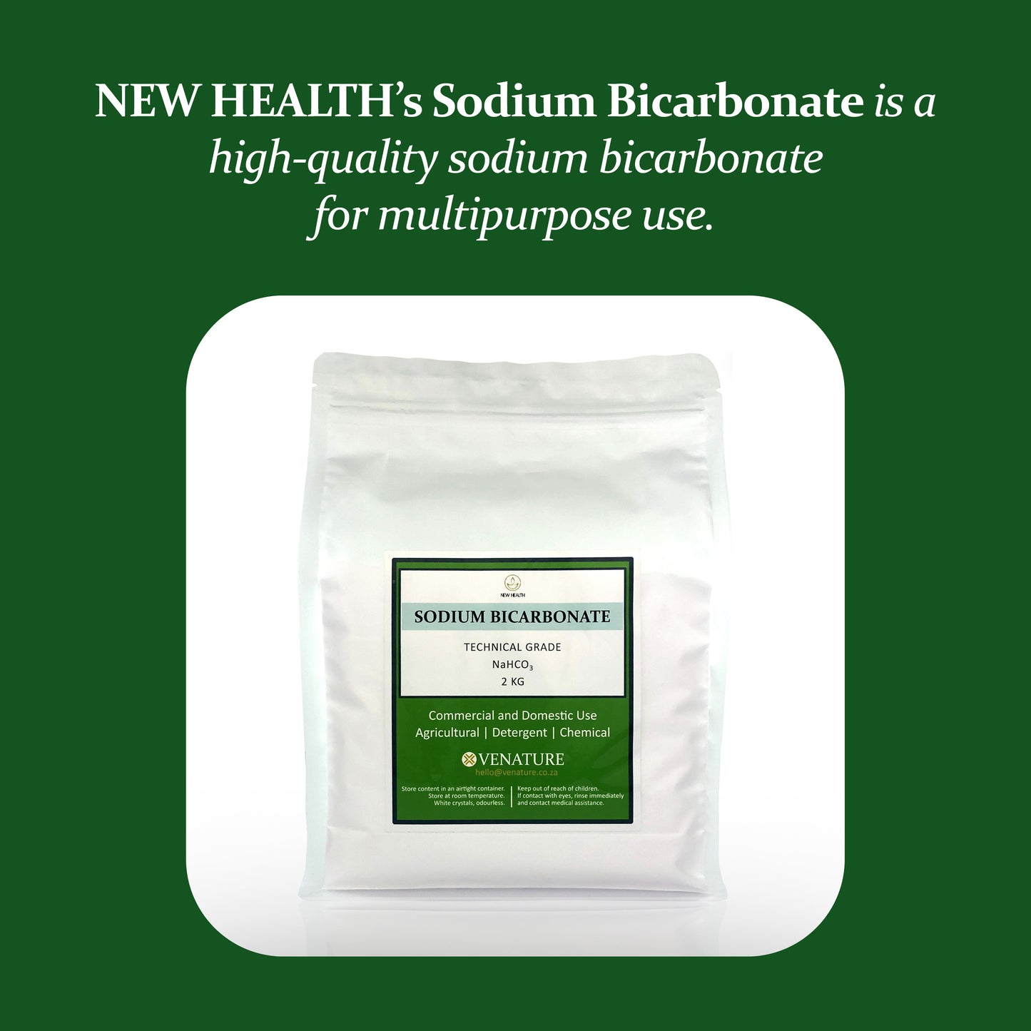 Sodium Bicarbonate (Bicarbonate of Soda) - 2KG