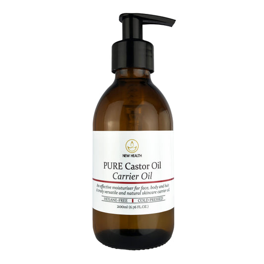 PURE Castor Oil - 200ml Carrier Oil with Dispenser Pump