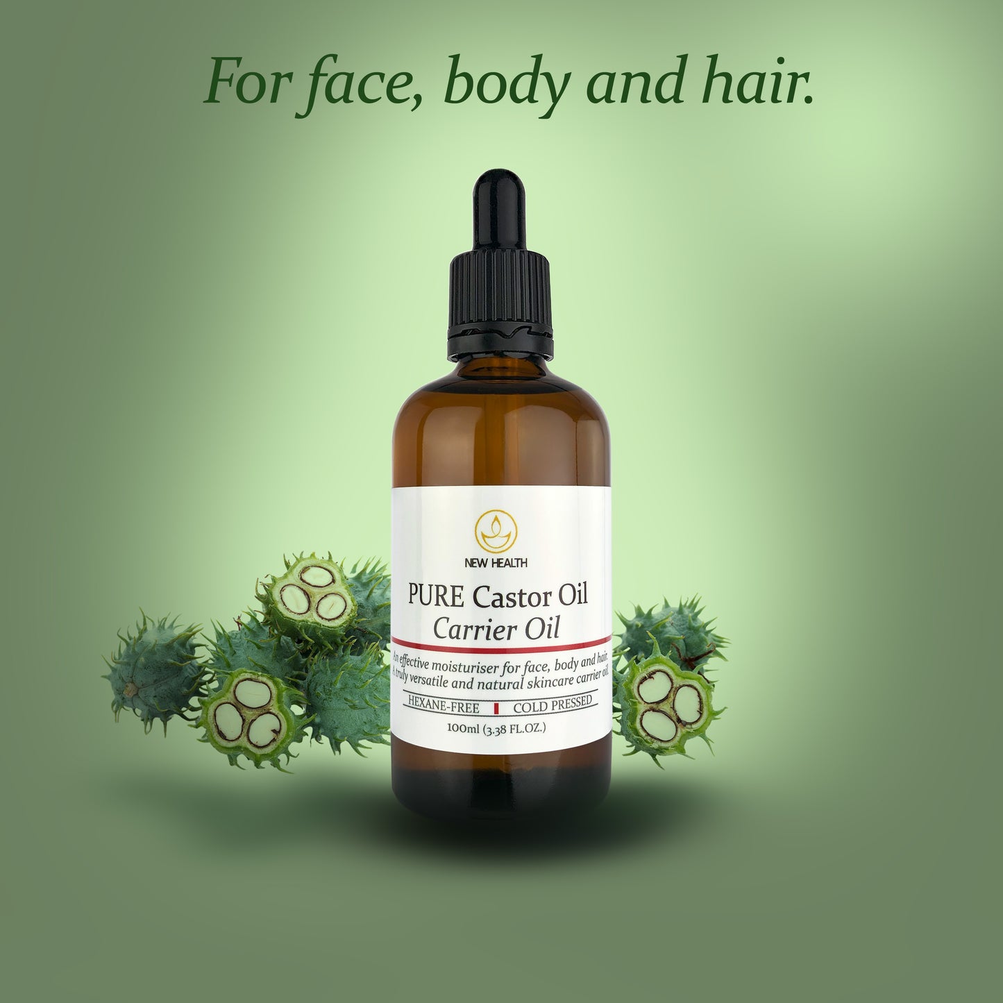 PURE Castor Oil - 100ml Carrier Oil with Pipette