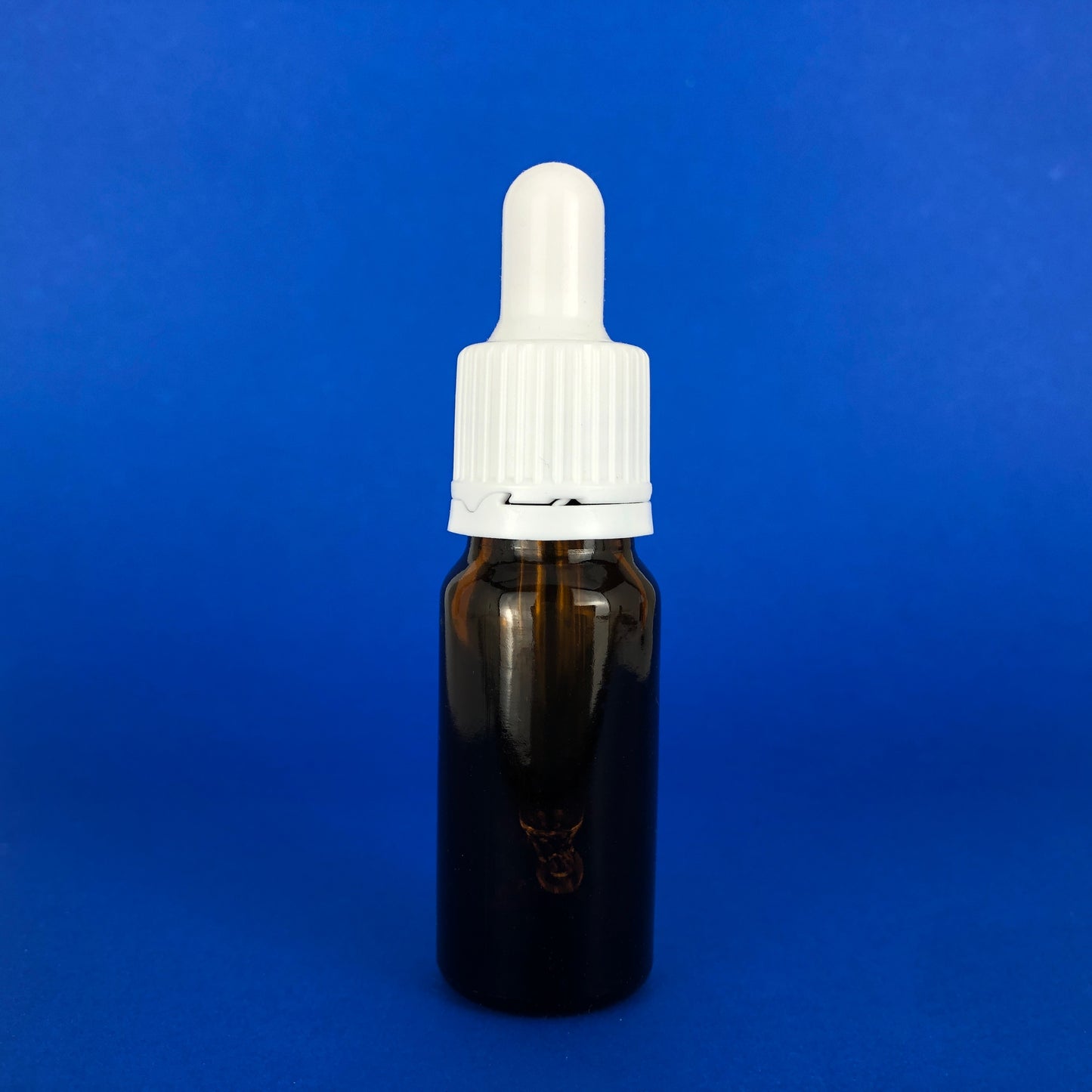 Amber Essential Oil Glass Bottle with White Pipette - 10ml x 10