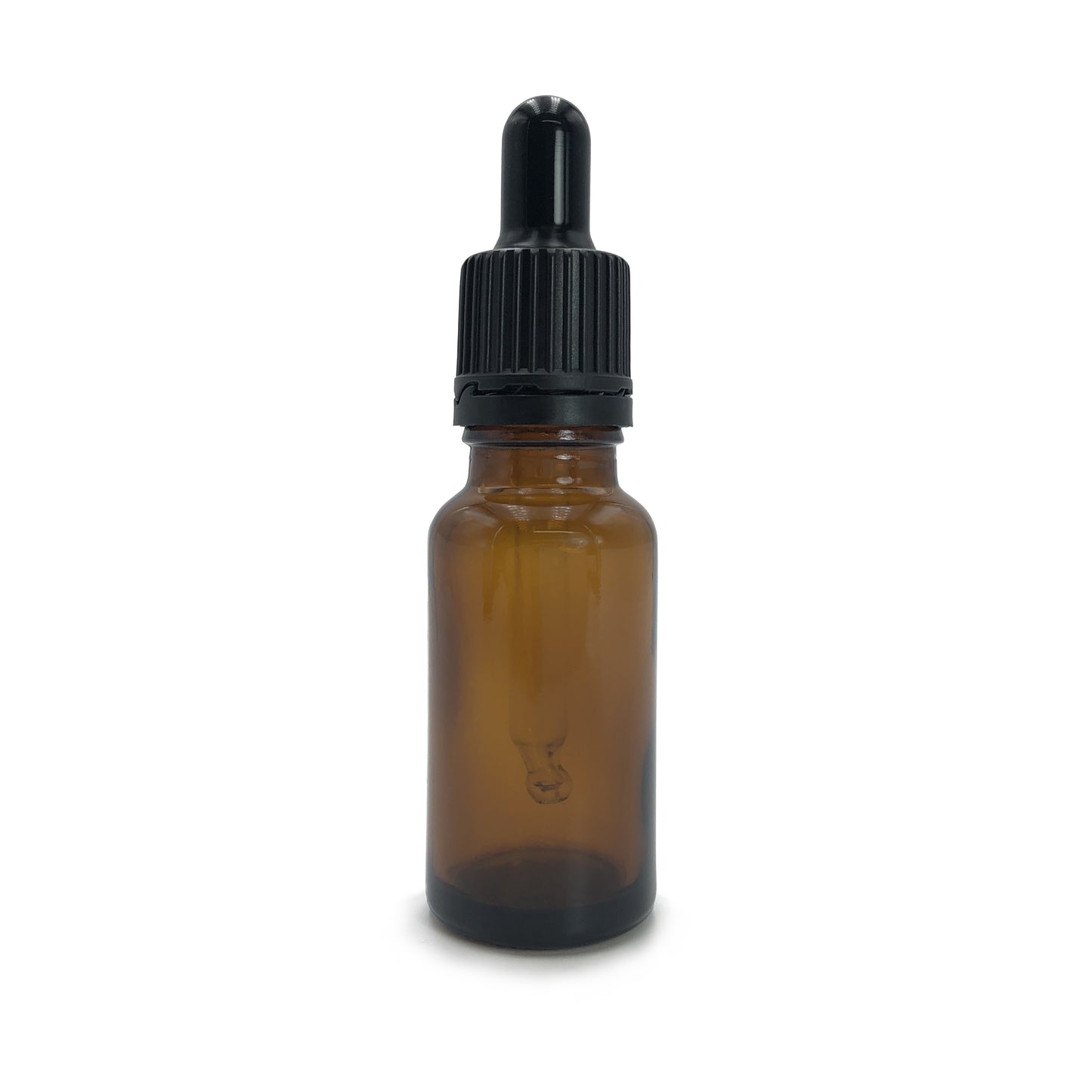 Amber Essential Oil Glass Bottle with Black Pipette - 20ml x 10