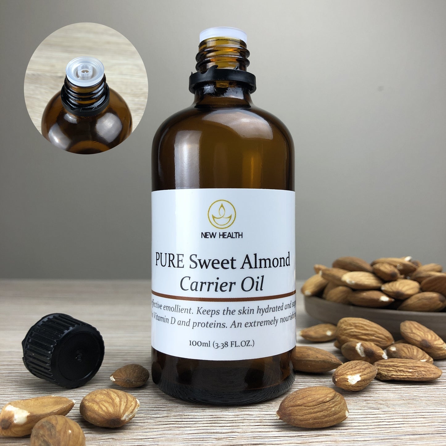 PURE Sweet Almond Oil - 100ml Carrier Oils with Dropper